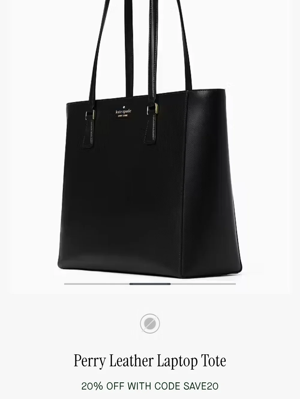 New Authentic Kate Spade Perry Leather Laptop Tote Bag